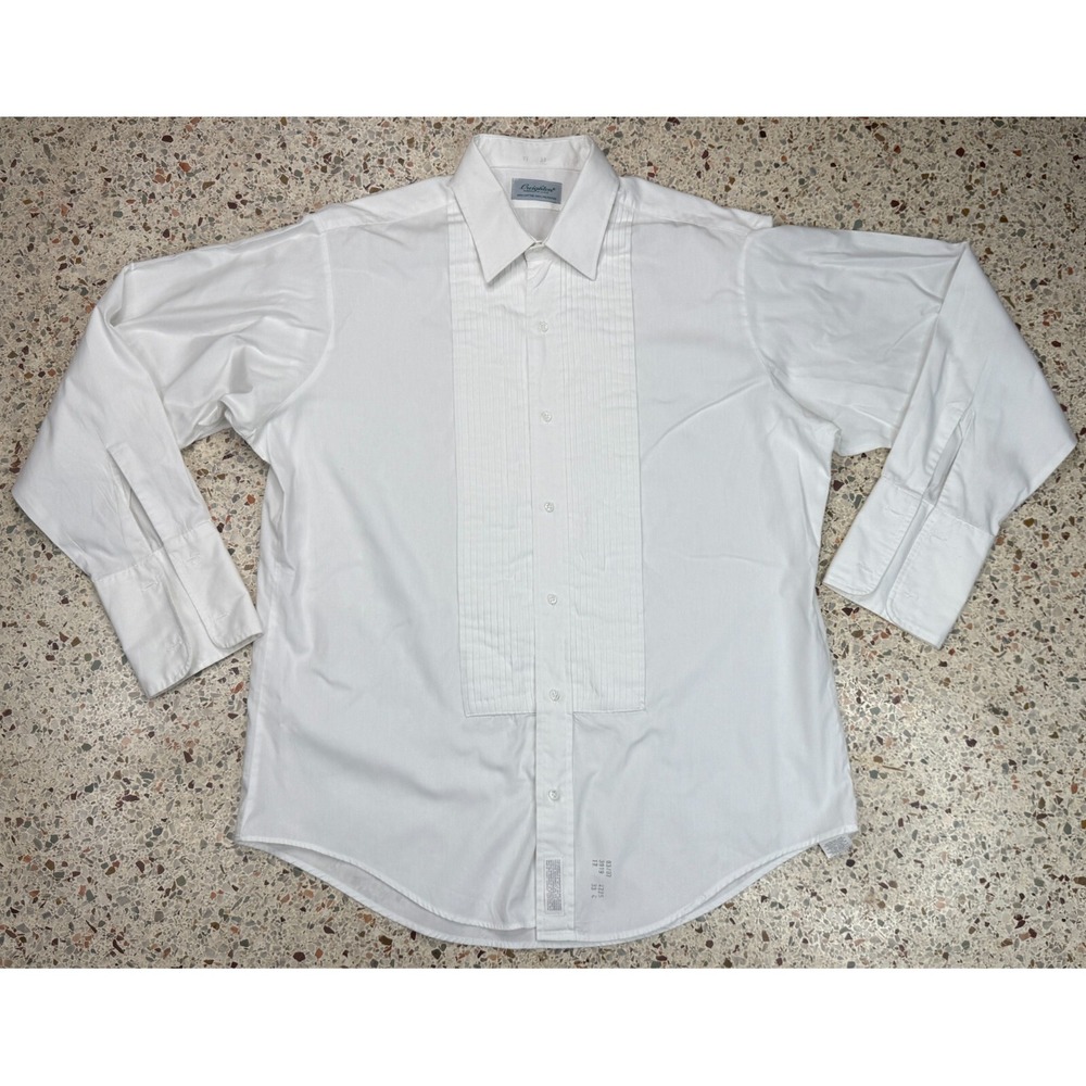 Creighton Vintage Men's Button Up Long Sleeve Tuxedo Shirt Size 17-33